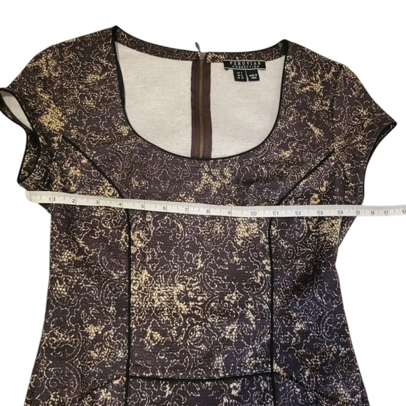 Peruvian Connection Dress Sheath Cap Sleeves Cotton Career Comfort US Size 2 - Picture 9 of 10